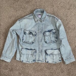 SO Cargo Carpenter Denim Jacket with Pockets
